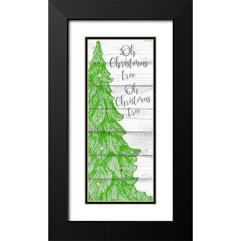 Oh Christmas Tree 2 Black Modern Wood Framed Art Print with Double Matting by Kimberly, Allen