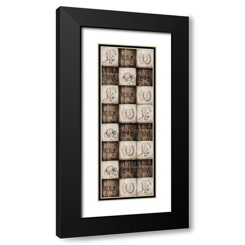 Home on the Range Panel Black Modern Wood Framed Art Print with Double Matting by Kimberly, Allen