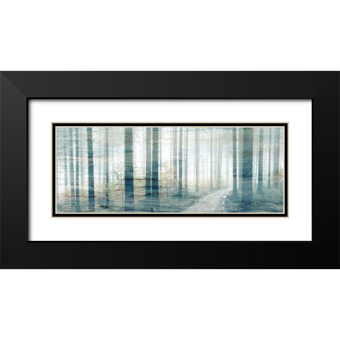 Forest Road Black Modern Wood Framed Art Print with Double Matting by Kimberly, Allen