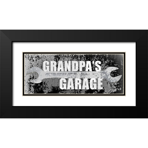 Grandpas Garage Black Modern Wood Framed Art Print with Double Matting by Kimberly, Allen