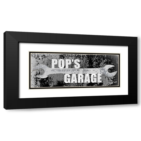 Pops Garage Black Modern Wood Framed Art Print with Double Matting by Kimberly, Allen