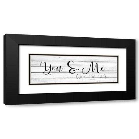 And the Cat Black Modern Wood Framed Art Print with Double Matting by Kimberly, Allen