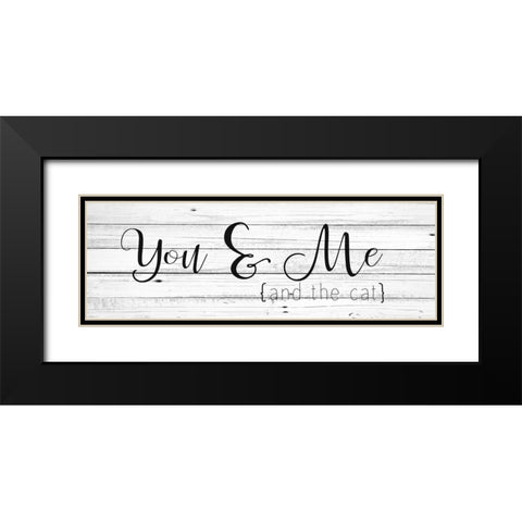 And the Cat Black Modern Wood Framed Art Print with Double Matting by Kimberly, Allen