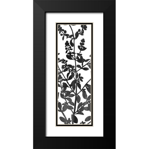 Botanical Panel 1 Black Modern Wood Framed Art Print with Double Matting by Allen, Kimberly
