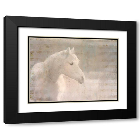 White Knight Serenity Black Modern Wood Framed Art Print with Double Matting by Allen, Kimberly