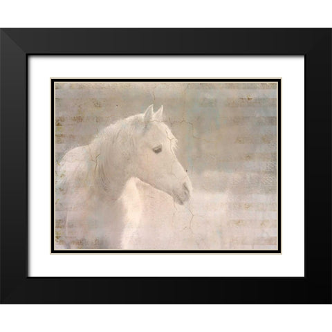 White Knight Serenity Black Modern Wood Framed Art Print with Double Matting by Allen, Kimberly