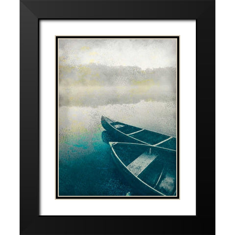Lake Dusk Black Modern Wood Framed Art Print with Double Matting by Allen, Kimberly