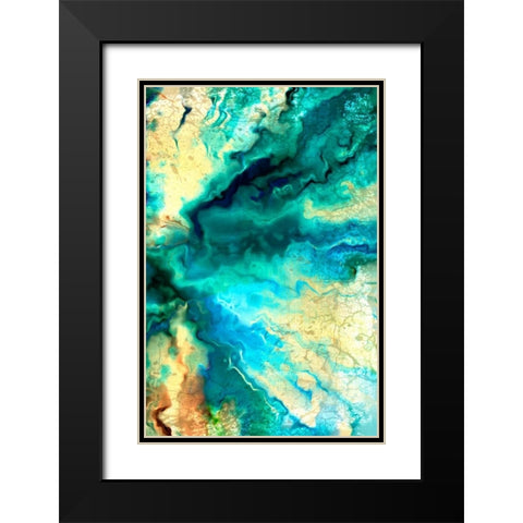 Teal Day 2 Black Modern Wood Framed Art Print with Double Matting by Allen, Kimberly