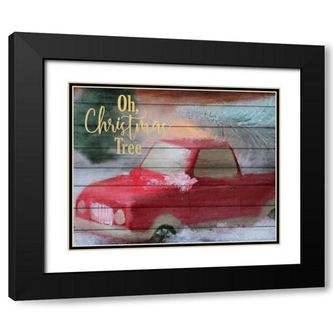 Oh Christmas Tree Black Modern Wood Framed Art Print with Double Matting by Kimberly, Allen