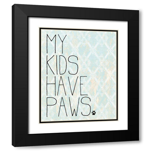 My Kids Black Modern Wood Framed Art Print with Double Matting by Kimberly, Allen