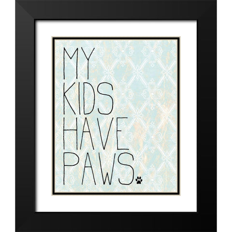 My Kids Black Modern Wood Framed Art Print with Double Matting by Kimberly, Allen