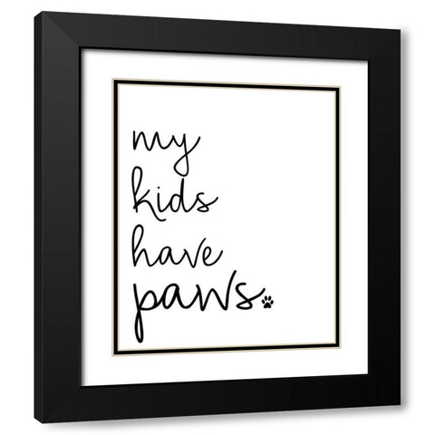 My Kids V2 Black Modern Wood Framed Art Print with Double Matting by Allen, Kimberly