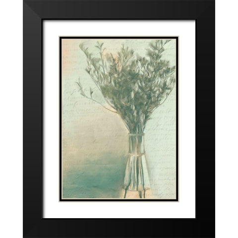 Spring Greens Black Modern Wood Framed Art Print with Double Matting by Kimberly, Allen