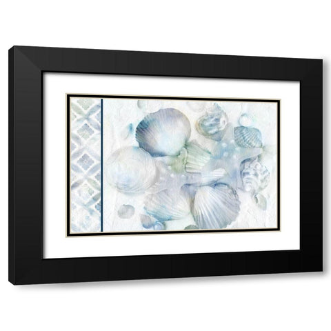 Coastal Blues Black Modern Wood Framed Art Print with Double Matting by Kimberly, Allen