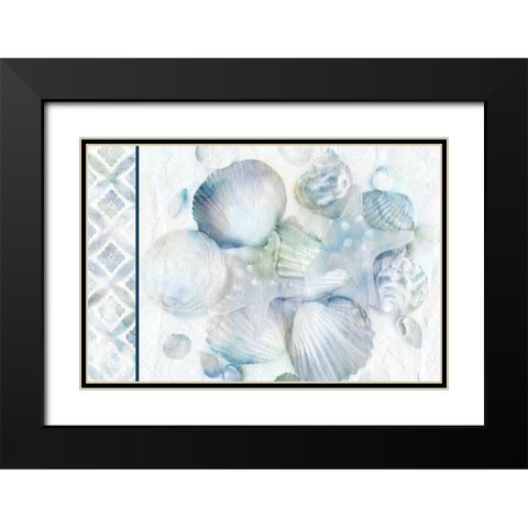 Coastal Blues Black Modern Wood Framed Art Print with Double Matting by Kimberly, Allen