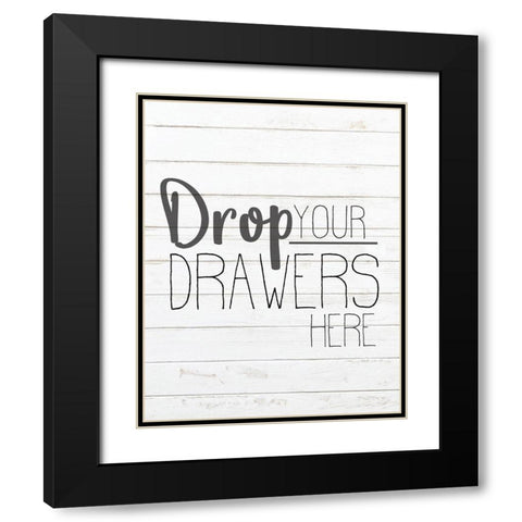 In the Laundry 1 Black Modern Wood Framed Art Print with Double Matting by Kimberly, Allen