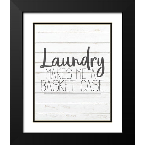 In the Laundry 3 Black Modern Wood Framed Art Print with Double Matting by Kimberly, Allen