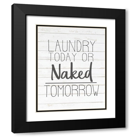 In the Laundry 4 Black Modern Wood Framed Art Print with Double Matting by Kimberly, Allen