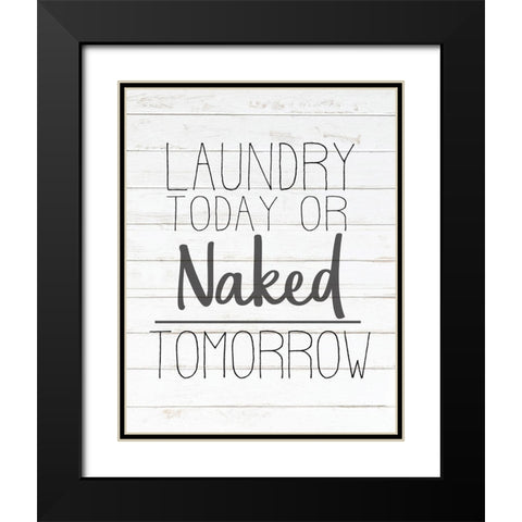 In the Laundry 4 Black Modern Wood Framed Art Print with Double Matting by Kimberly, Allen