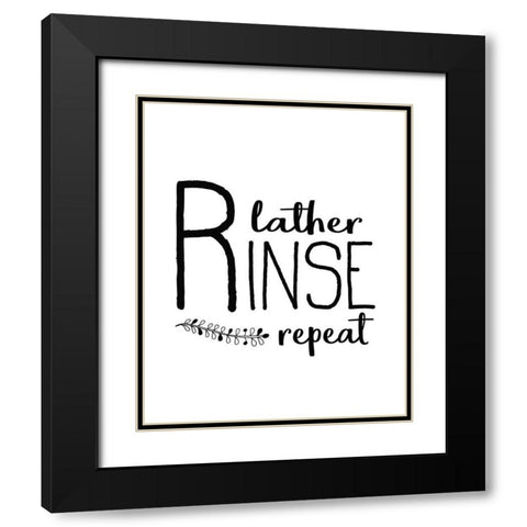 In the Bathroom 2 Black Modern Wood Framed Art Print with Double Matting by Kimberly, Allen