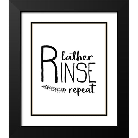In the Bathroom 2 Black Modern Wood Framed Art Print with Double Matting by Kimberly, Allen