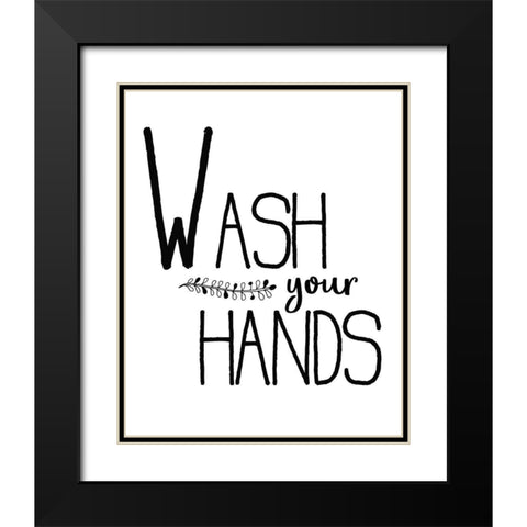 In the Bathroom 3 Black Modern Wood Framed Art Print with Double Matting by Kimberly, Allen