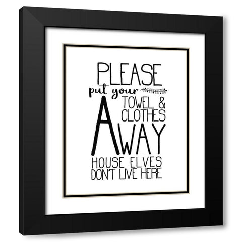In the Bathroom 5 Black Modern Wood Framed Art Print with Double Matting by Kimberly, Allen