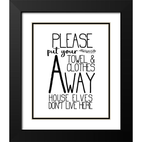 In the Bathroom 5 Black Modern Wood Framed Art Print with Double Matting by Kimberly, Allen