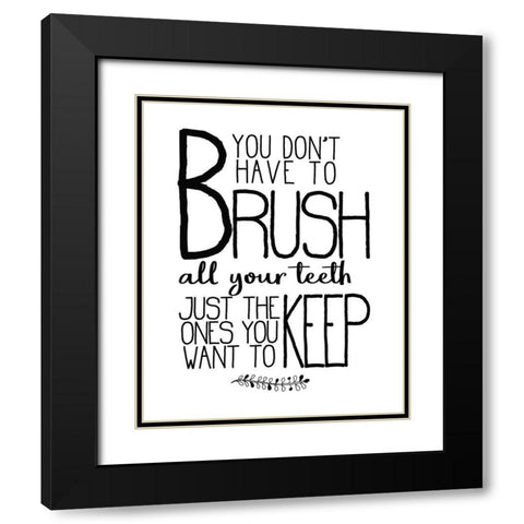 In the Bathroom 6 Black Modern Wood Framed Art Print with Double Matting by Kimberly, Allen