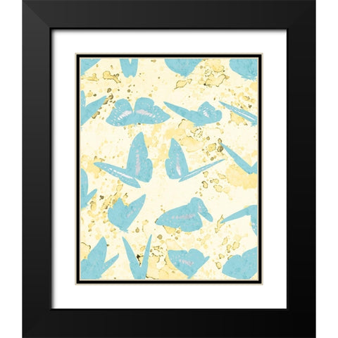 Butterflies in Motion 2 Black Modern Wood Framed Art Print with Double Matting by Kimberly, Allen