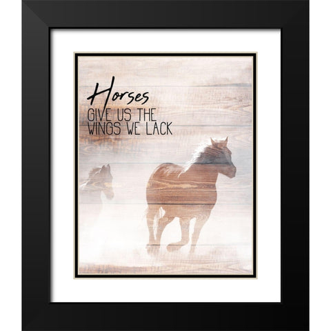 The Wings We Lack Black Modern Wood Framed Art Print with Double Matting by Kimberly, Allen