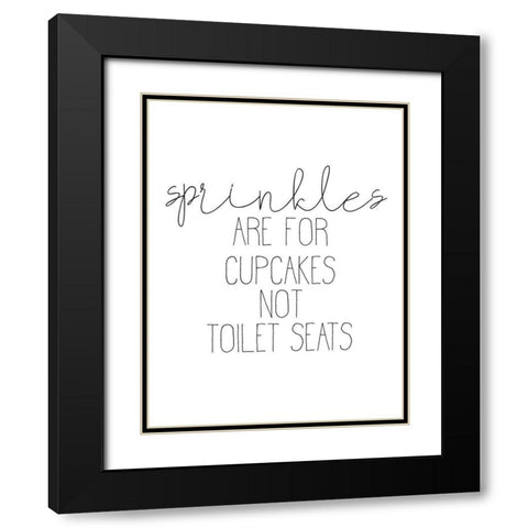 Sprinkles Black Modern Wood Framed Art Print with Double Matting by Kimberly, Allen
