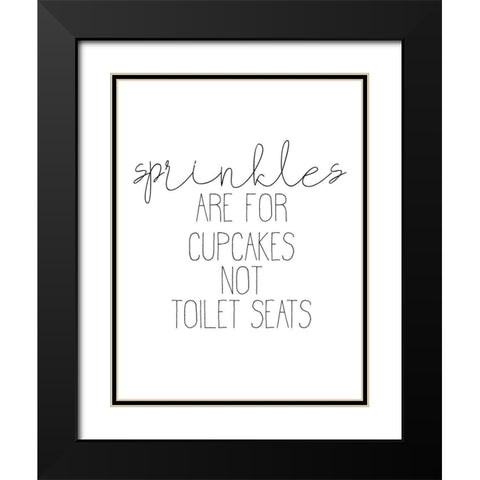Sprinkles Black Modern Wood Framed Art Print with Double Matting by Kimberly, Allen