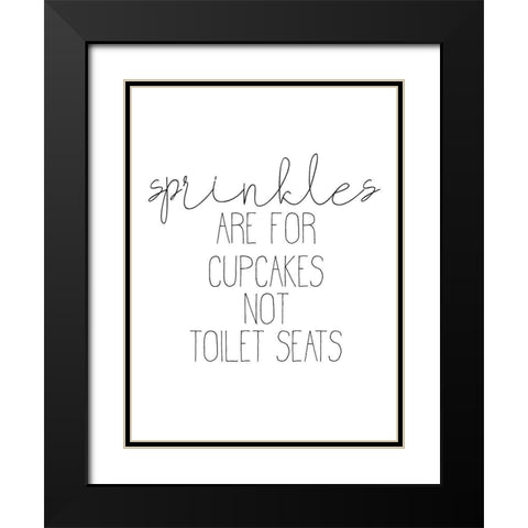 Sprinkles Black Modern Wood Framed Art Print with Double Matting by Kimberly, Allen