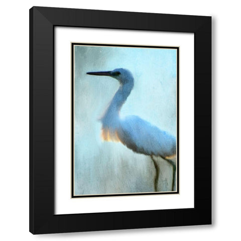 Blue Black Modern Wood Framed Art Print with Double Matting by Kimberly, Allen