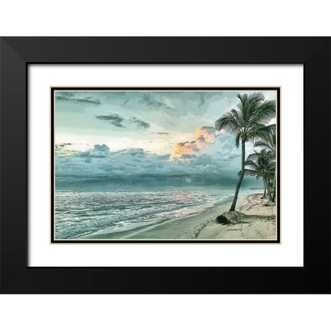 Seaside Black Modern Wood Framed Art Print with Double Matting by Kimberly, Allen