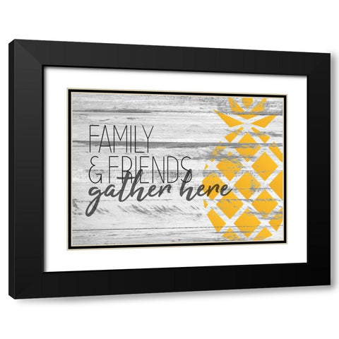 Family and Friends Black Modern Wood Framed Art Print with Double Matting by Kimberly, Allen