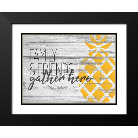 Family and Friends Black Modern Wood Framed Art Print with Double Matting by Kimberly, Allen