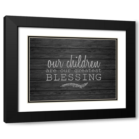 Our Children Black Modern Wood Framed Art Print with Double Matting by Kimberly, Allen