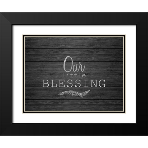 Our Little Blessing Black Modern Wood Framed Art Print with Double Matting by Kimberly, Allen