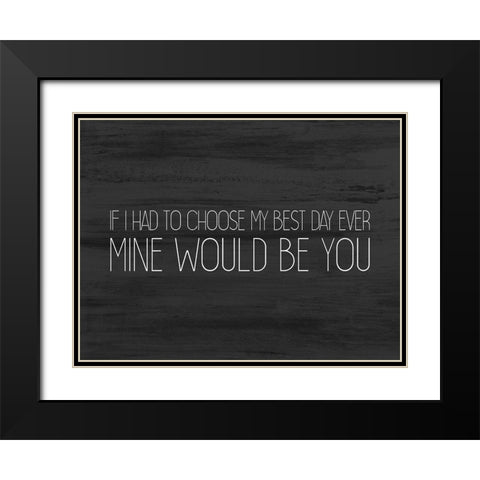 Love Always 3 v2 Black Modern Wood Framed Art Print with Double Matting by Kimberly, Allen