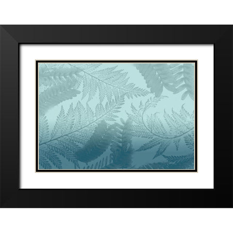 Ombre Palms 2 Black Modern Wood Framed Art Print with Double Matting by Kimberly, Allen