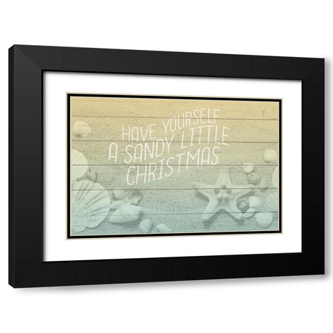 Sandy Christmas Black Modern Wood Framed Art Print with Double Matting by Kimberly, Allen