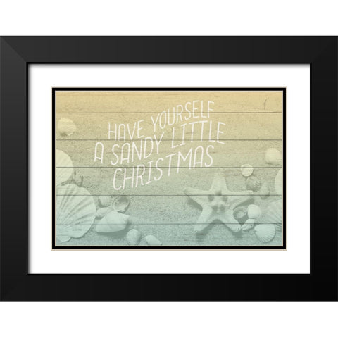 Sandy Christmas Black Modern Wood Framed Art Print with Double Matting by Kimberly, Allen