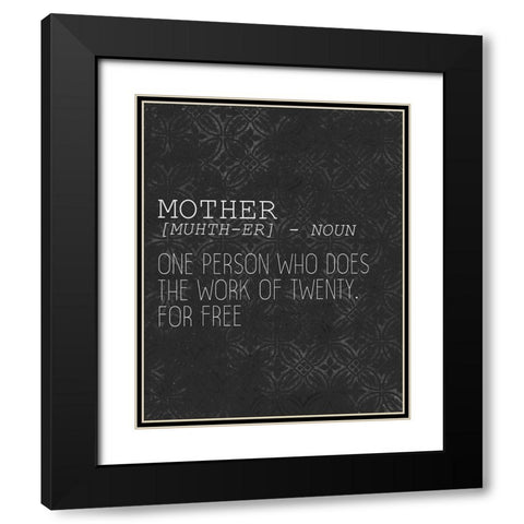 Mother Black Modern Wood Framed Art Print with Double Matting by Kimberly, Allen