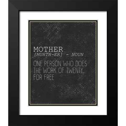 Mother Black Modern Wood Framed Art Print with Double Matting by Kimberly, Allen