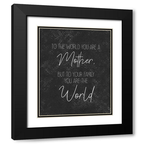 To the World Black Modern Wood Framed Art Print with Double Matting by Kimberly, Allen