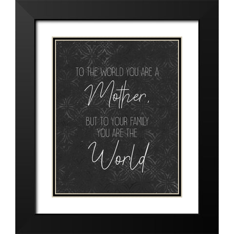 To the World Black Modern Wood Framed Art Print with Double Matting by Kimberly, Allen