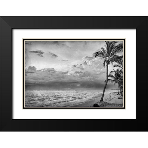 Beach Days Black Modern Wood Framed Art Print with Double Matting by Kimberly, Allen