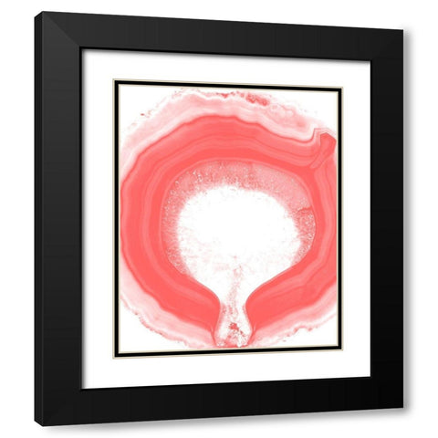 Agate Coral 1 Black Modern Wood Framed Art Print with Double Matting by Kimberly, Allen
